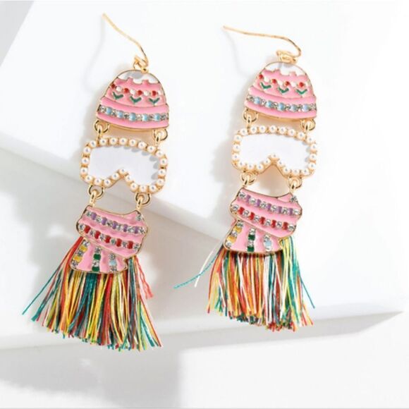 New With Tags Ricki's Fish Hook Ski Earrings‎ - Picture 1 of 4